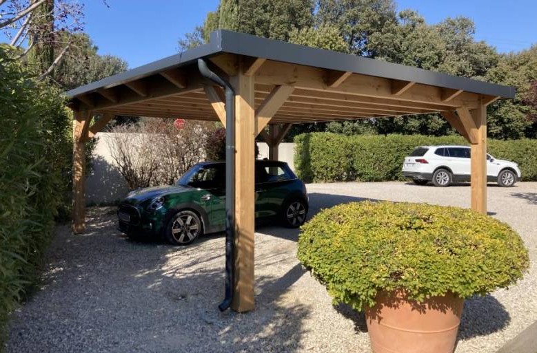 Houten carport met plat dak van All Wood Design