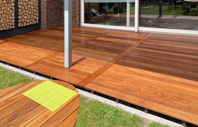 houten cumaru terras